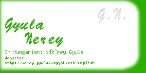 gyula nerey business card